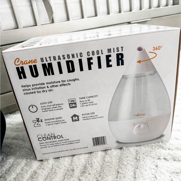 Crane Drop Ultrasonic Cool Mist Humidifier - 1 Gallon - Picture 6 of 6